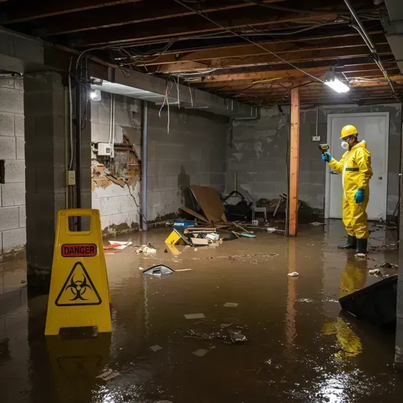 Flooded Basement Electrical Hazard in Channahon, IL Property